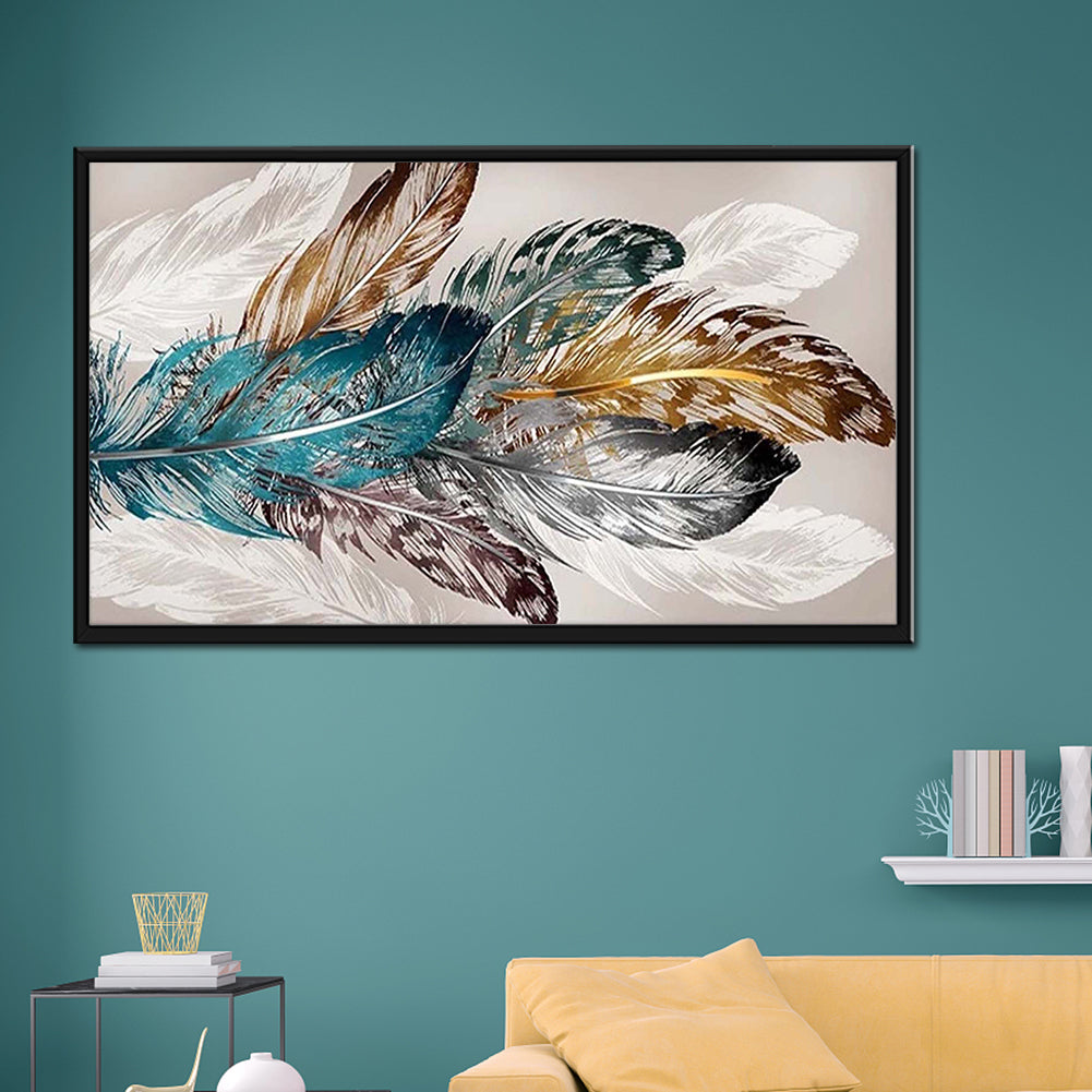 (80*40cm)Feather - Full Round Drill Diamond Painting
