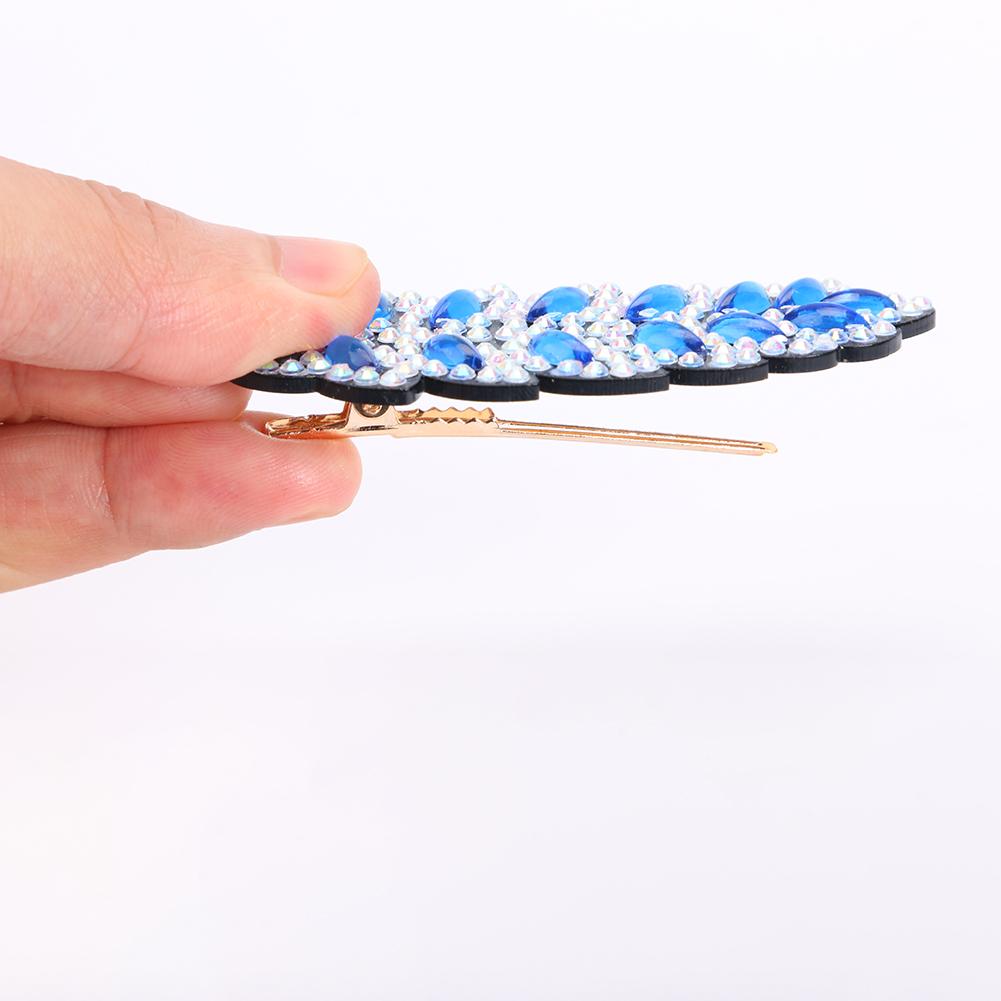 3pcs DIY Handmade Hair Clips Crystal Leaf Women Hairpin Barrettes Bobby Pin