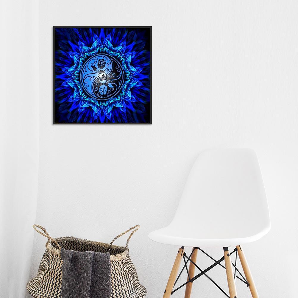 5D DIY Full Drill Diamond Painting Blue Rose Cross Stitch Embroidery Mosaic