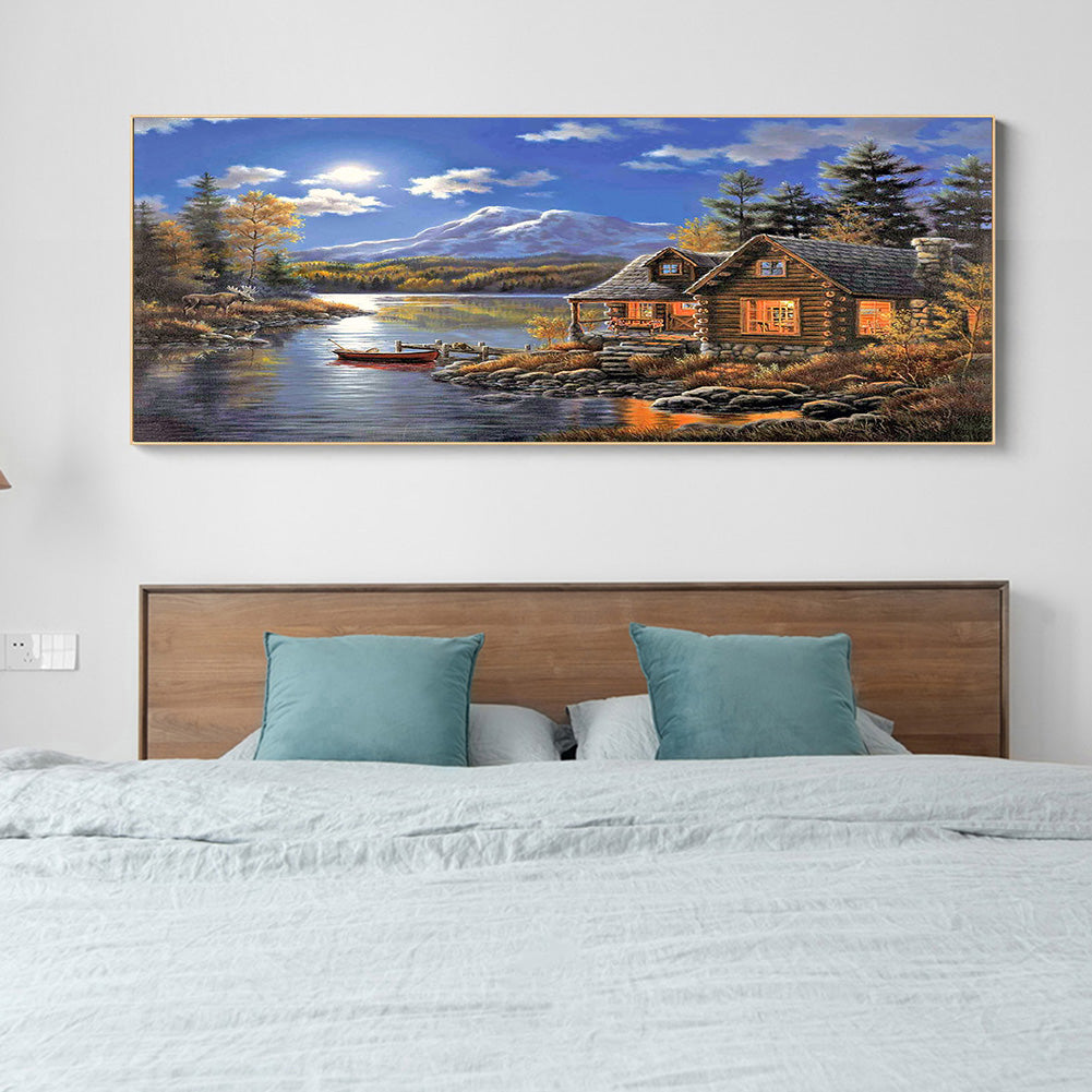 (80*40cm)Streetscape - Full Round Drill Diamond Painting