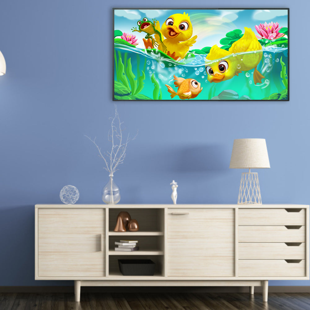 (60*30cm)Duck - Full Round Drill Diamond Painting