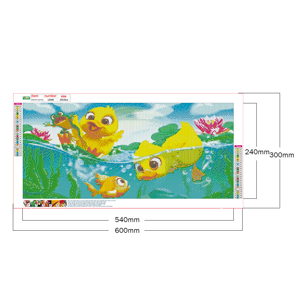 (60*30cm)Duck - Full Round Drill Diamond Painting