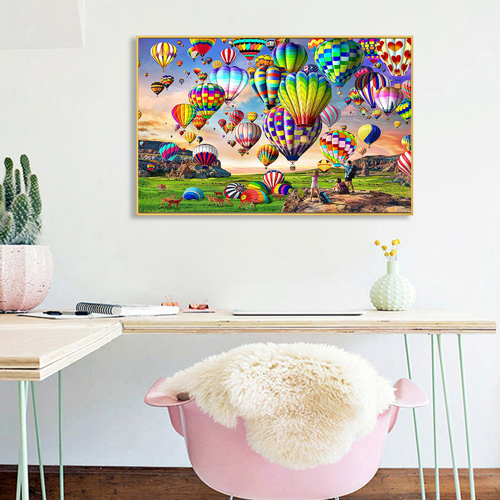 (60*40cm)Hot-air Balloon - Full Round Drill Diamond Painting