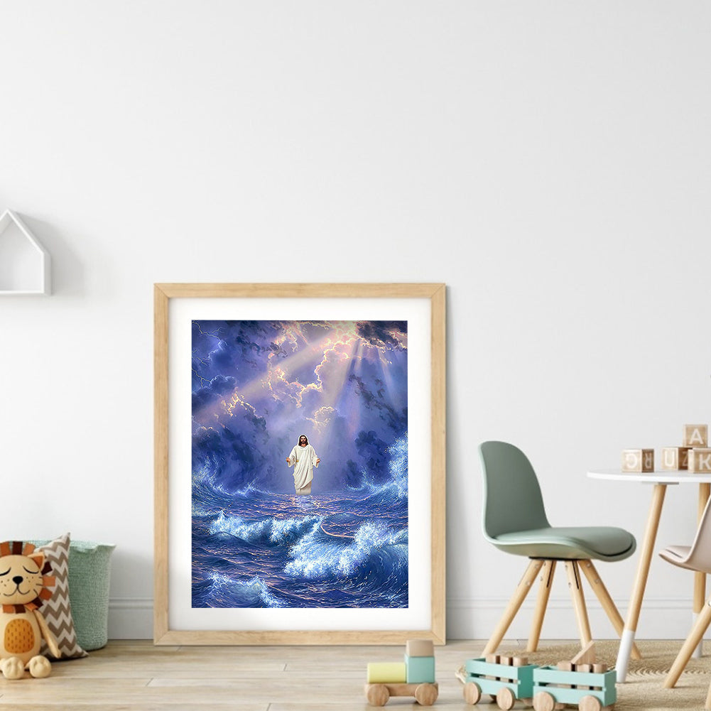 (35*50cm)Jesus - Full Round Drill Diamond Painting