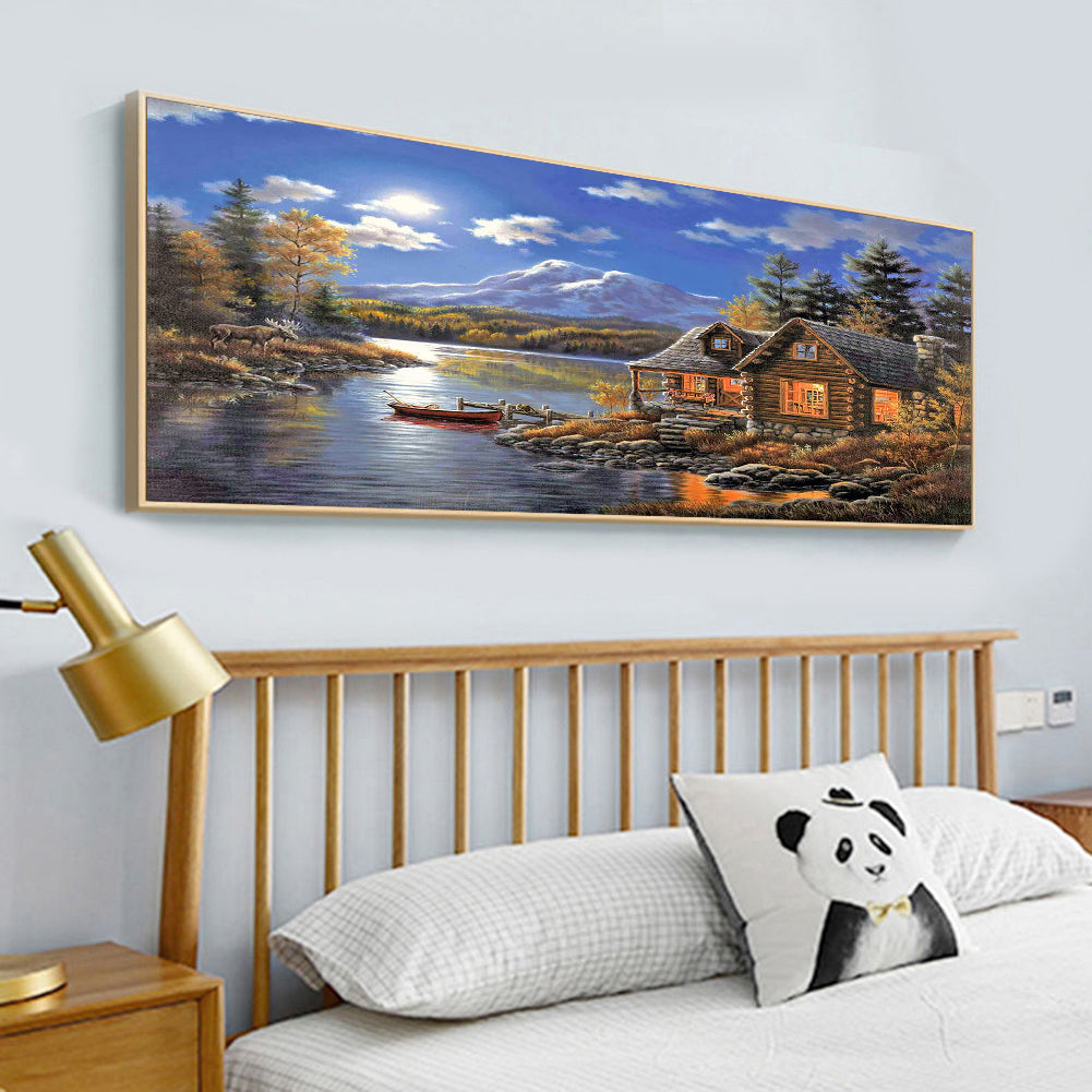 (80*40cm)Streetscape - Full Round Drill Diamond Painting