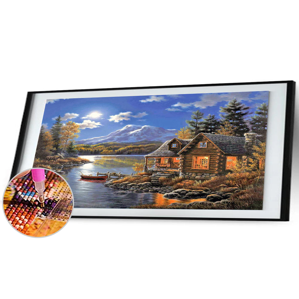 (80*40cm)Streetscape - Full Round Drill Diamond Painting