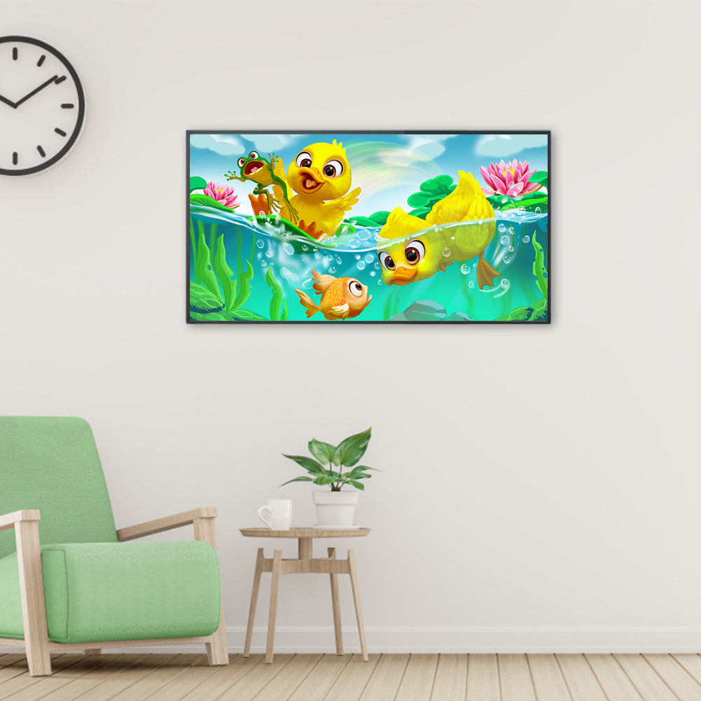 (60*30cm)Duck - Full Round Drill Diamond Painting