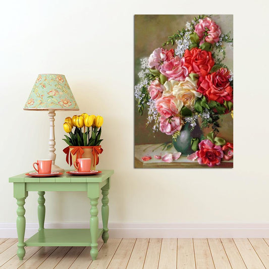 (40*60cm)Flower - Full Round Drill Diamond Painting