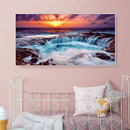 (85*45cm)Waterfall - Full Round Drill Diamond Painting