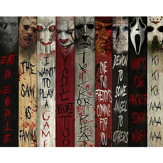 (40*50cm)Horror skull - Full Round Drill Diamond Painting