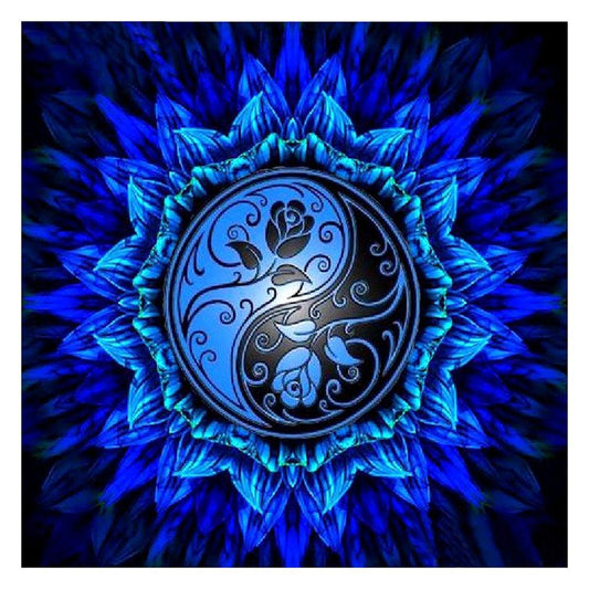 5D DIY Full Drill Diamond Painting Blue Rose Cross Stitch Embroidery Mosaic