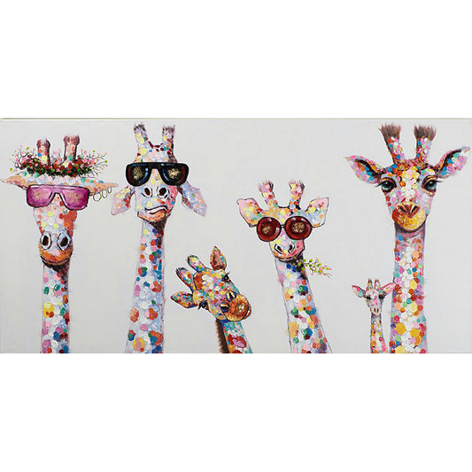 (85*45cm) Funny Giraffe - Full Round Drill Diamond Painting