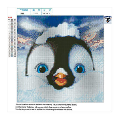 5D DIY Full Drill Diamond Painting Snow Penguin Cross Stitch Embroidery