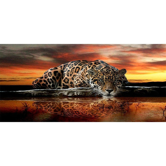 (90*45cm)Tiger - Full Round Drill Diamond Painting