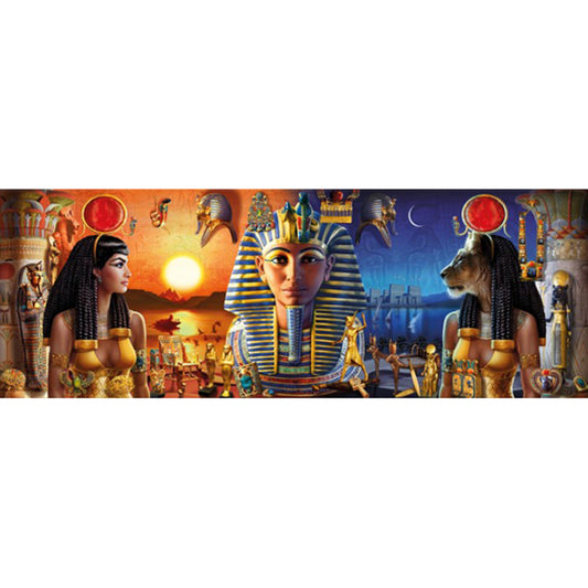 (90*30cm)Ancient Egyptian Pharaoh - Full Round Drill Diamond Painting