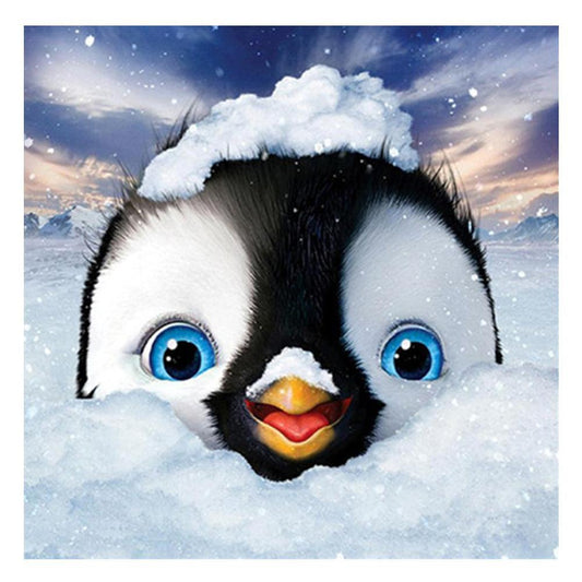 5D DIY Full Drill Diamond Painting Snow Penguin Cross Stitch Embroidery