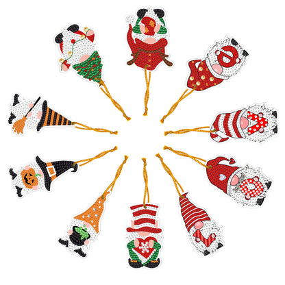 10pcs One-sided Hanging Christmas Ornament Party Props