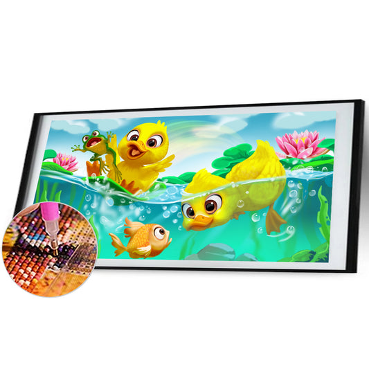 (60*30cm)Duck - Full Round Drill Diamond Painting