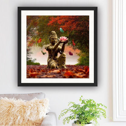 5D Buddha Holding Lotus Diamond Painting Embroidery DIY Cross Stitch Decor