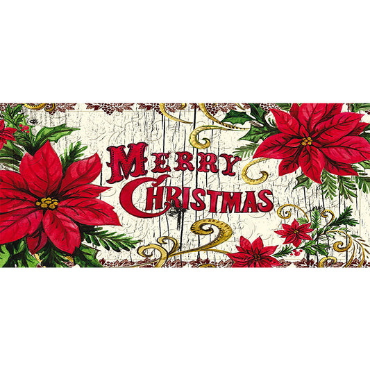 (50*25cm)Christmas Flower - Full Round Drill Diamond Painting