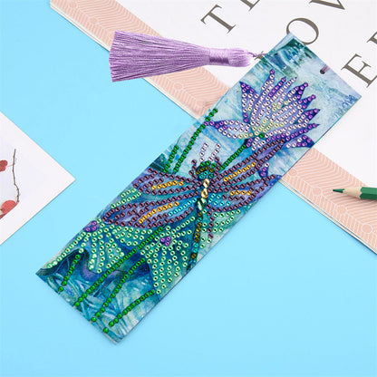 Tassel DIY Special Shaped Diamond Painting Bookmark Kit (AA272 Dragonfly)