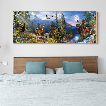 (90*30cm)Jungle Animals - Full Round Drill Diamond Painting