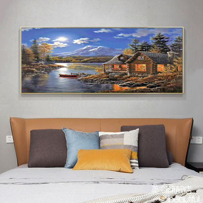 (80*40cm)Streetscape - Full Round Drill Diamond Painting