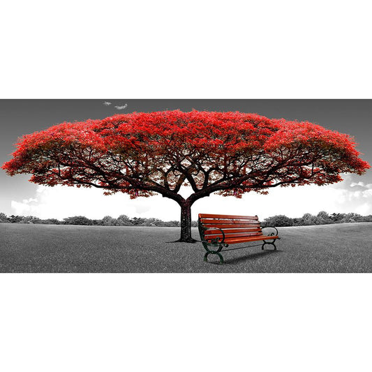 (80*40cm)Red Tree - Full Round Drill Diamond Painting