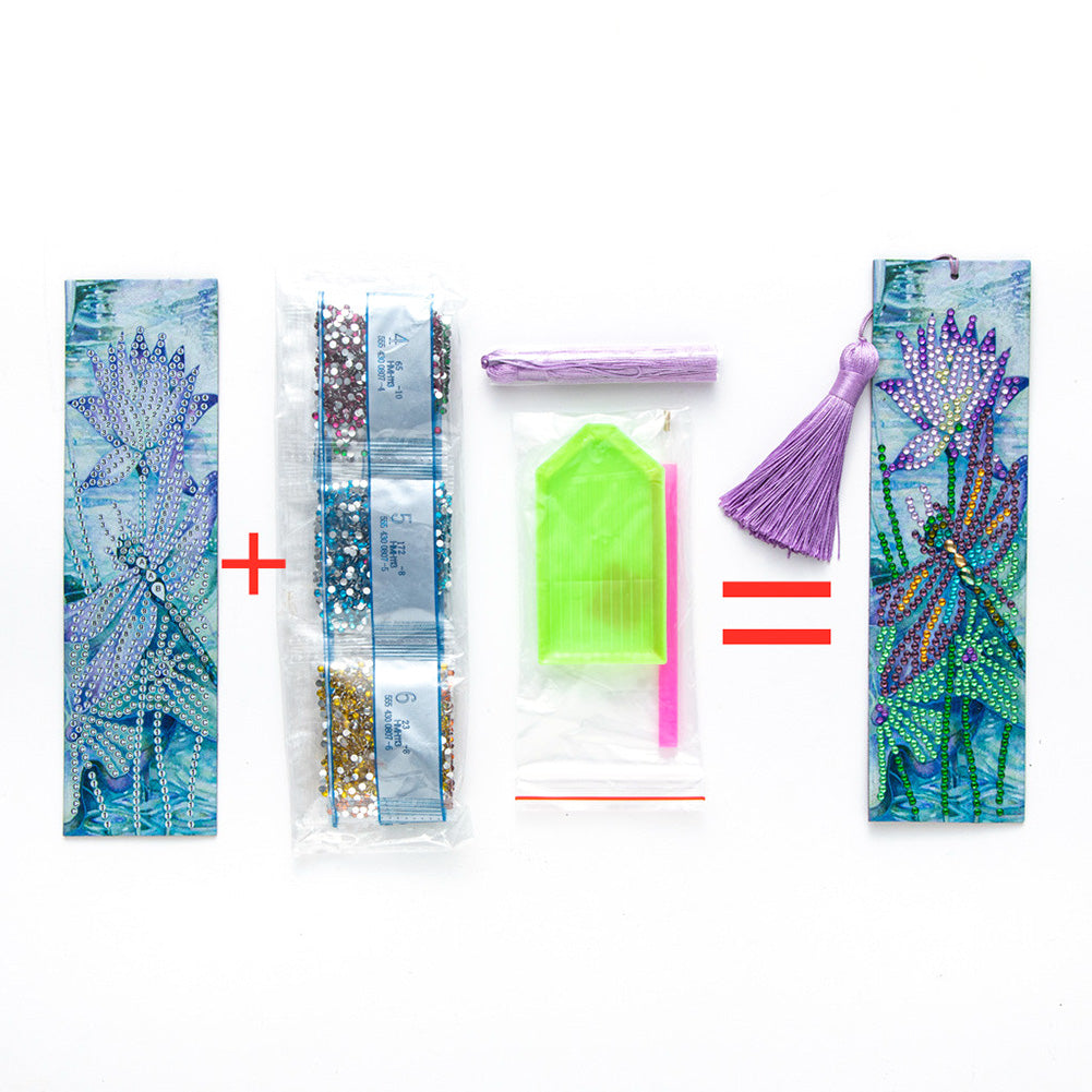 Tassel DIY Special Shaped Diamond Painting Bookmark Kit (AA272 Dragonfly)