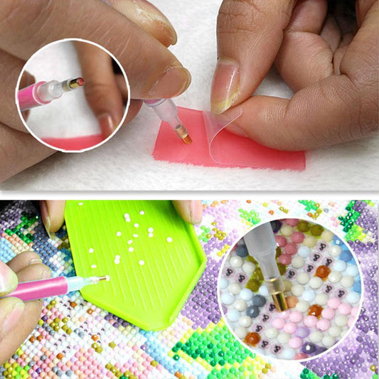 5D Diamond Painting Rhinestone Cross Stitch Point Drill Pen Kit Set Tools