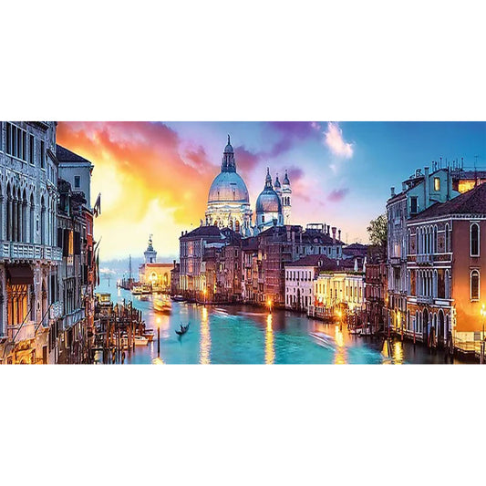 (80*30cm)Evening in Venice - Full Round Drill Diamond Painting