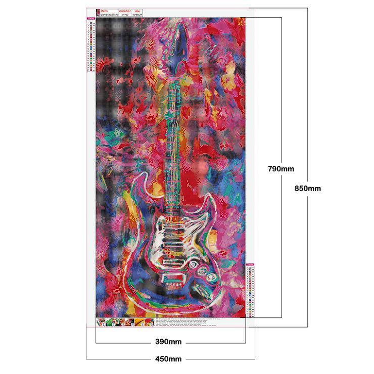 (45*85cm)Guitar- Full Round Drill Drill Diamond Painting