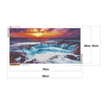 (85*45cm)Waterfall - Full Round Drill Diamond Painting