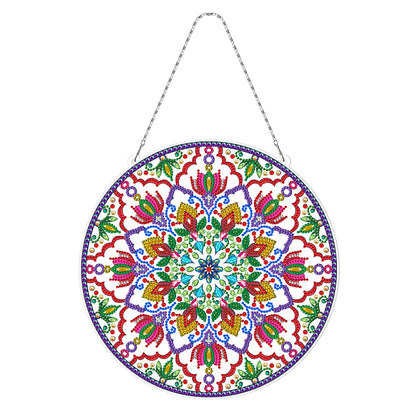 5D DIY Diamond Painting Xmas Wreath with Lamp String