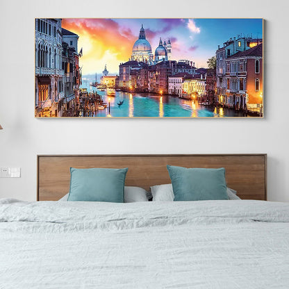 (80*30cm)Evening in Venice - Full Round Drill Diamond Painting