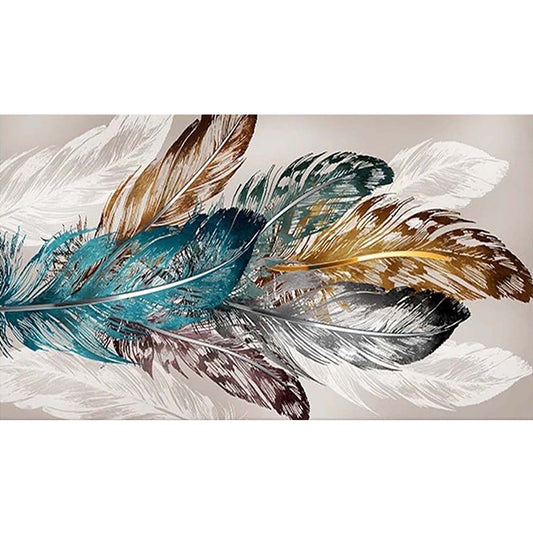 (80*40cm)Feather - Full Round Drill Diamond Painting
