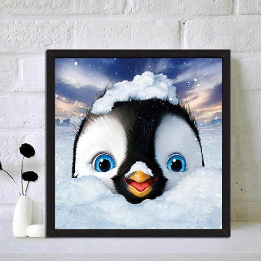 5D DIY Full Drill Diamond Painting Snow Penguin Cross Stitch Embroidery