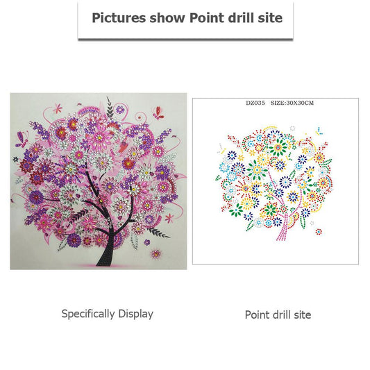 5D DIY Special Shaped Diamond Painting Tree Cross Stitch Embroidery Kit