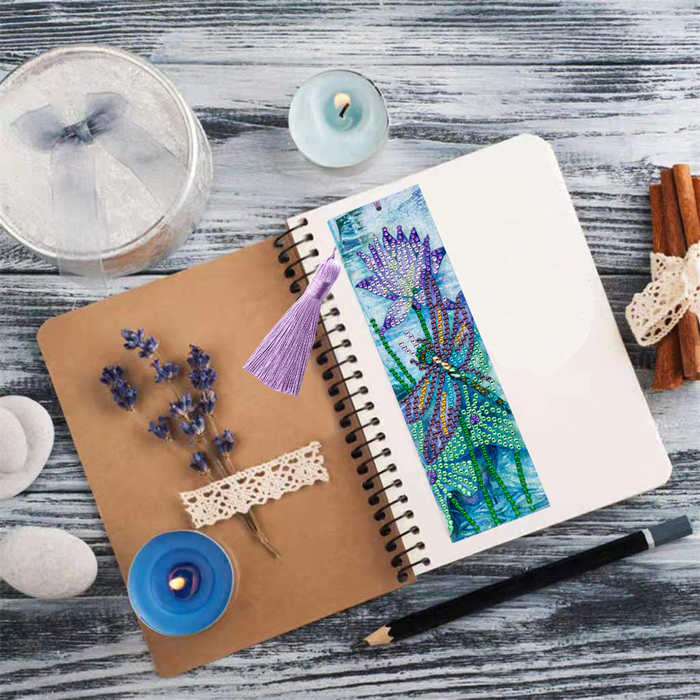 Tassel DIY Special Shaped Diamond Painting Bookmark Kit (AA272 Dragonfly)