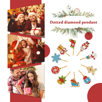 10pcs One-sided Hanging Christmas Ornament Party Props