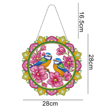 5D DIY Diamond Painting Xmas Wreath with Lamp String