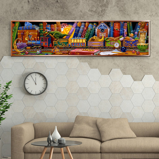(90*30cm)Dream Train - Full Round Drill Diamond Painting