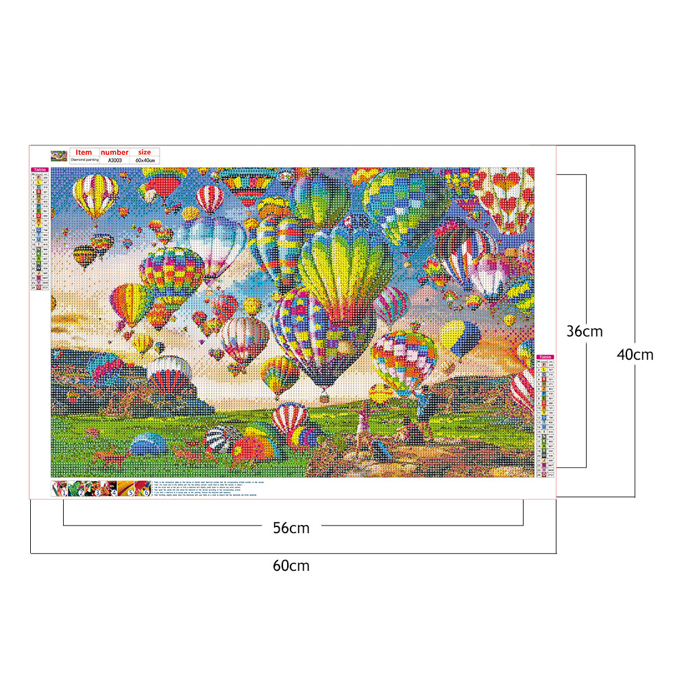 (60*40cm)Hot-air Balloon - Full Round Drill Diamond Painting