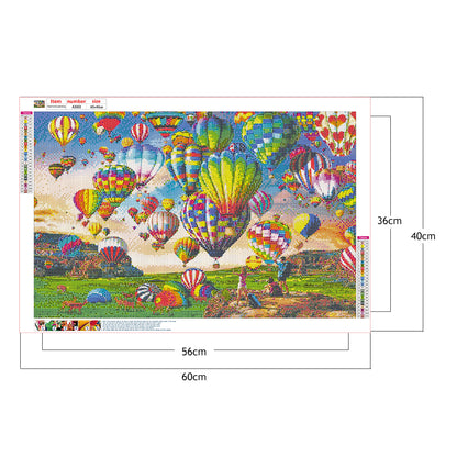 (60*40cm)Hot-air Balloon - Full Round Drill Diamond Painting