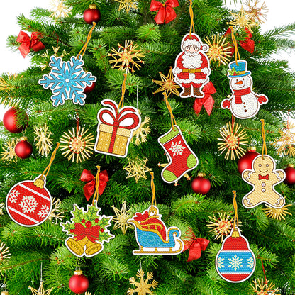 10pcs One-sided Hanging Christmas Ornament Party Props