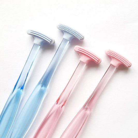 1PC Tongue Scraper Silicone Tongue Brush Cleaner Oral Cleaning Tongue Toothbrush Cleaner Fresh Breath Health Soft Tounge Scraper