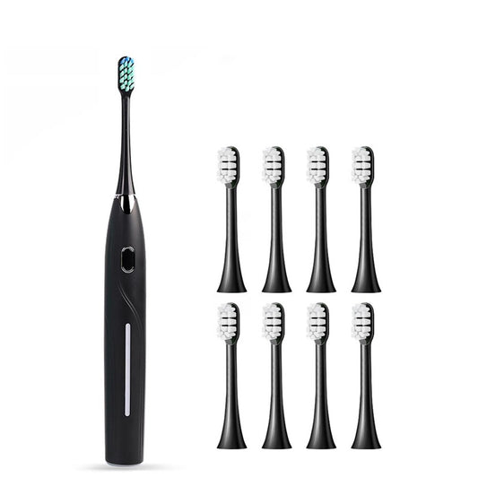 Electric Toothbrush Base Wireless Fast Charge Adult Waterproof Electronic Teeth With 8 Brushes Replacement Heads