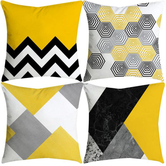 Christmas Cushion Cover Pineapple Leaf Yellow Pillow Cases Sofa Car Waist Throw Polyester Cushion Cover Decoration