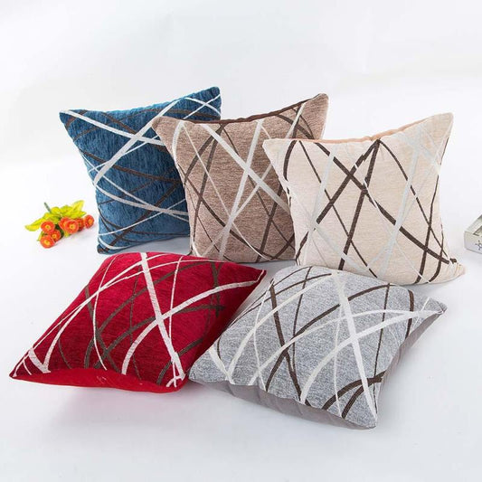 Black And White Geometric Decorative Sleek Minimalist Striped Geometric Pillowcase Pillowcase poszewki na poduszki