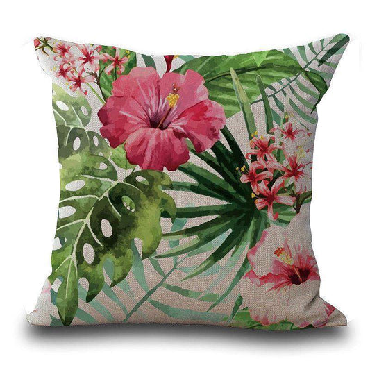 Newest Geometric Plant Leaves Pillowcase Square 45x45cm Decorative Pillow Cases For Home Fashion Waist funda almohada